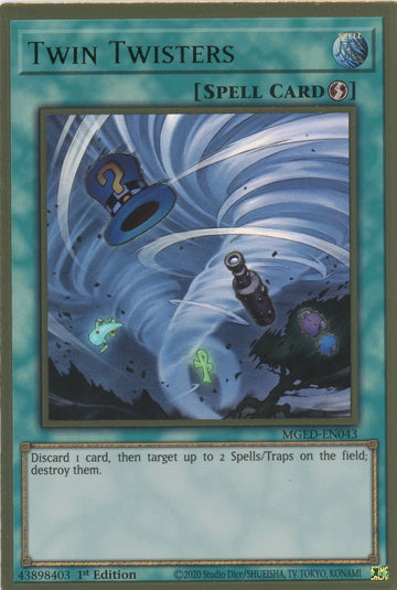 MGED-EN043 - Twin Twisters - Premium Gold Rare - Maximum Gold: El Dorado