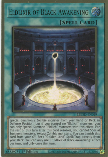 MGED-EN049 - Eldlixir of Black Awakening - Premium Gold Rare - Maximum Gold: El Dorado
