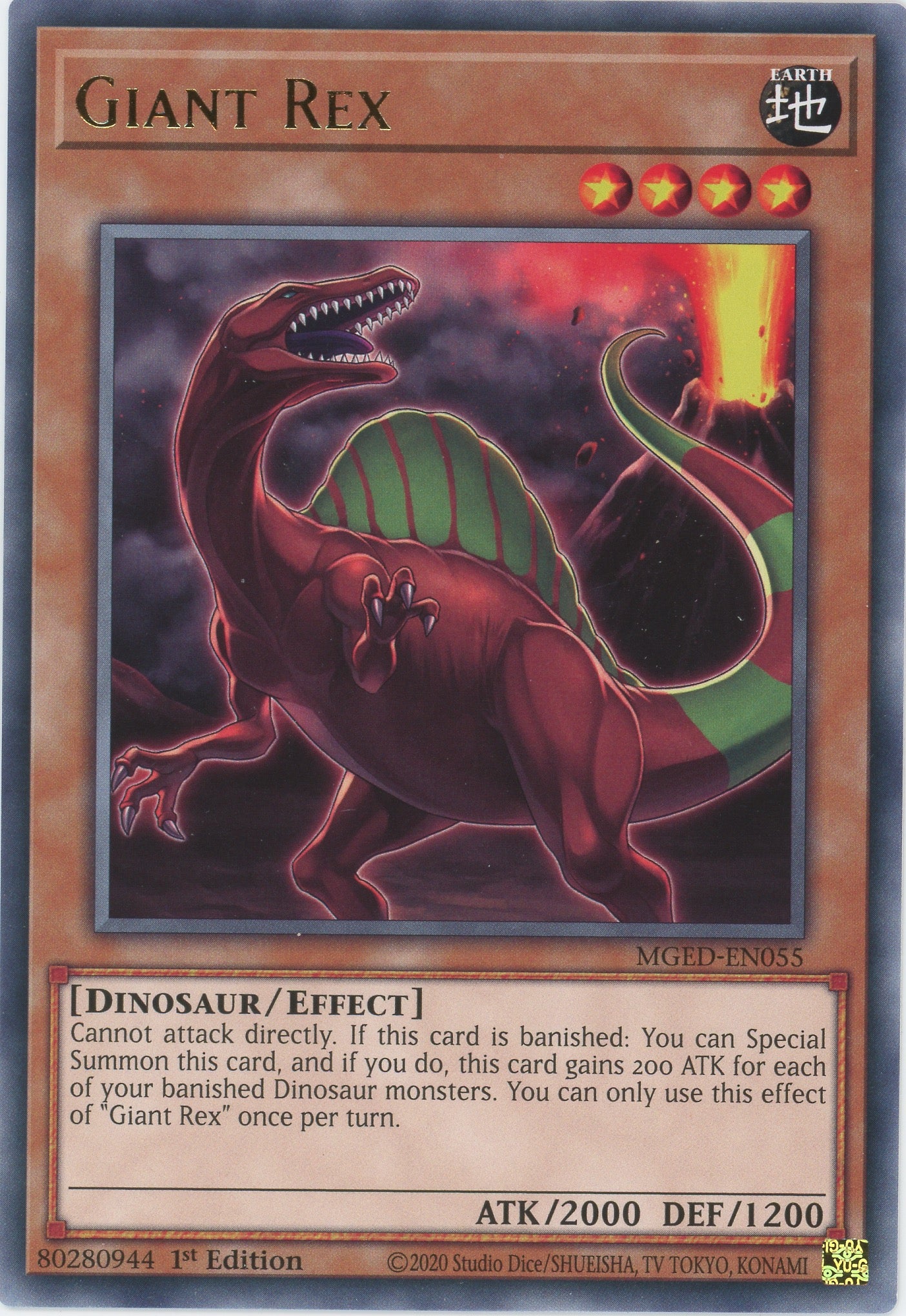 MGED-EN055 - Giant Rex - Rare - Effect Monster - Maximum Gold El Dorado