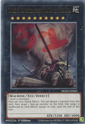 MGED-EN065 - Number 81: Superdreadnought Rail Cannon Super Dora - Rare - Maximum Gold: El Dorado