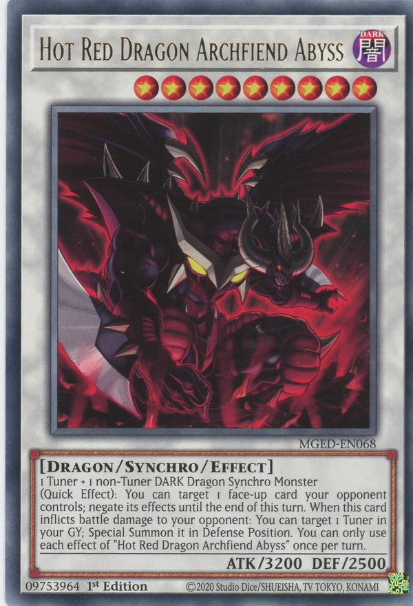 MGED-EN068 - Hot Red Dragon Archfiend Abyss - Rare - Effect Synchro Monster - Maximum Gold El Dorado