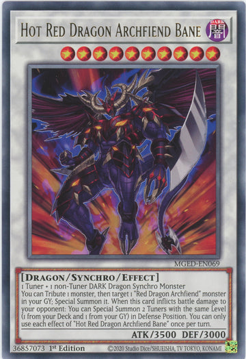 MGED-EN069 - Hot Red Dragon Archfiend Bane - Rare - Maximum Gold: El Dorado