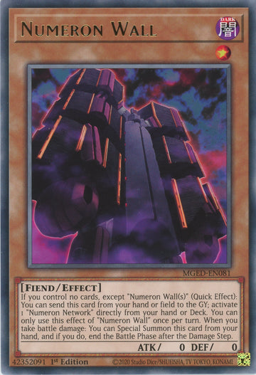 MGED-EN081 - Numeron Wall - Rare - Maximum Gold: El Dorado