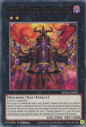 MGED-EN082 - Number C1: Numeron Chaos Gate Sunya - Rare - Maximum Gold: El Dorado