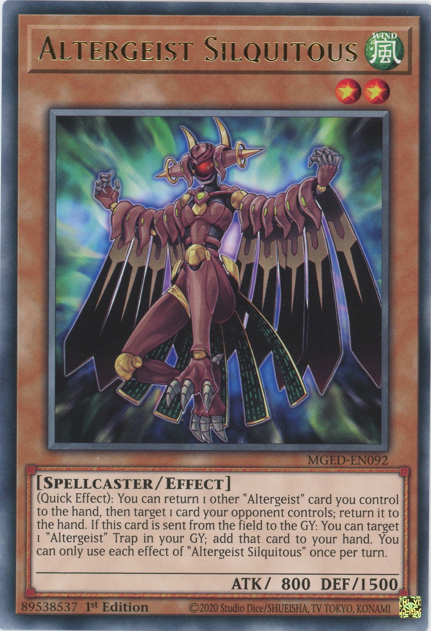 MGED-EN092 - Altergeist Silquitous - Rare - Effect Monster - Maximum Gold El Dorado