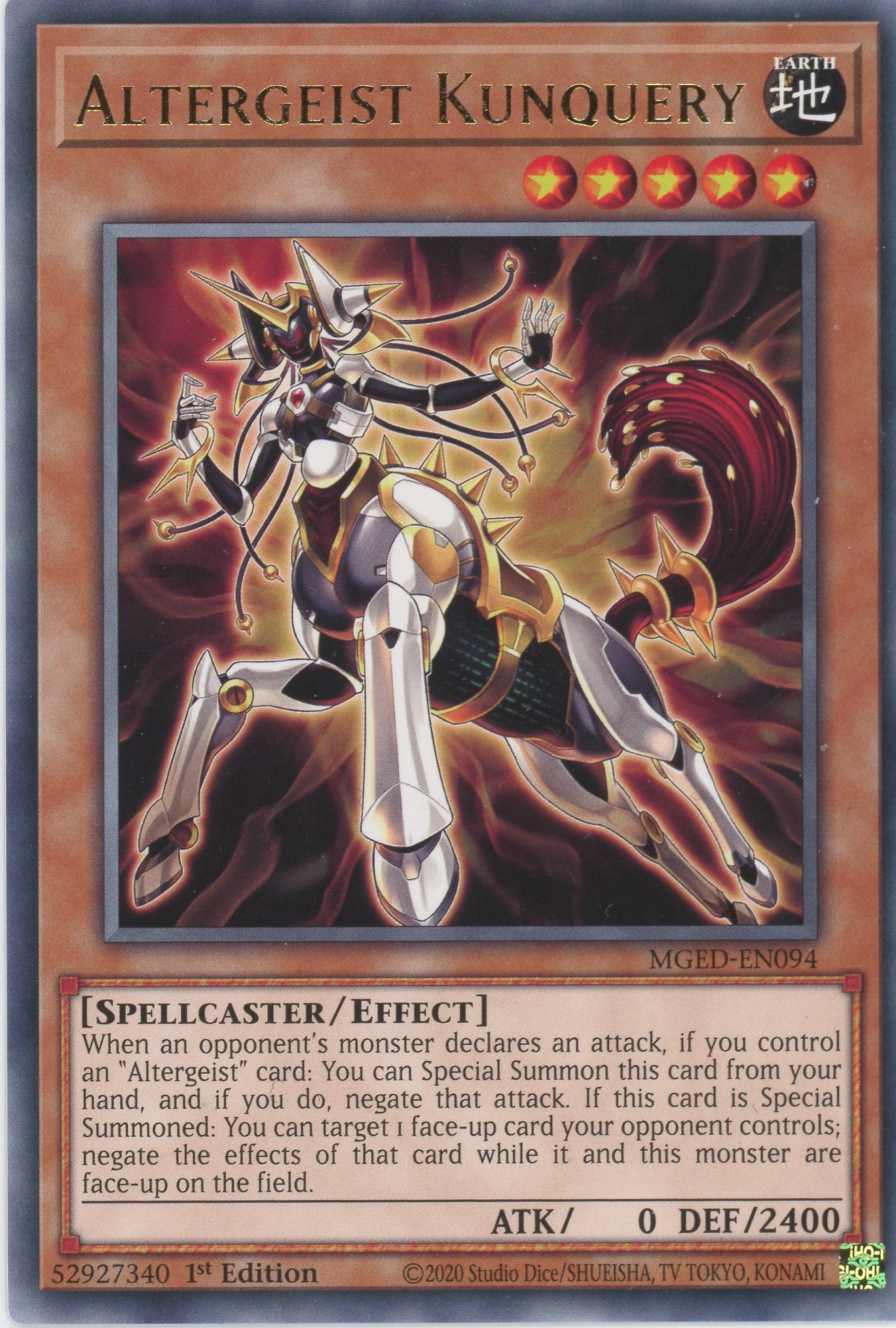 MGED-EN094 - Altergeist Kunquery - Rare - Effect Monster - Maximum Gold El Dorado