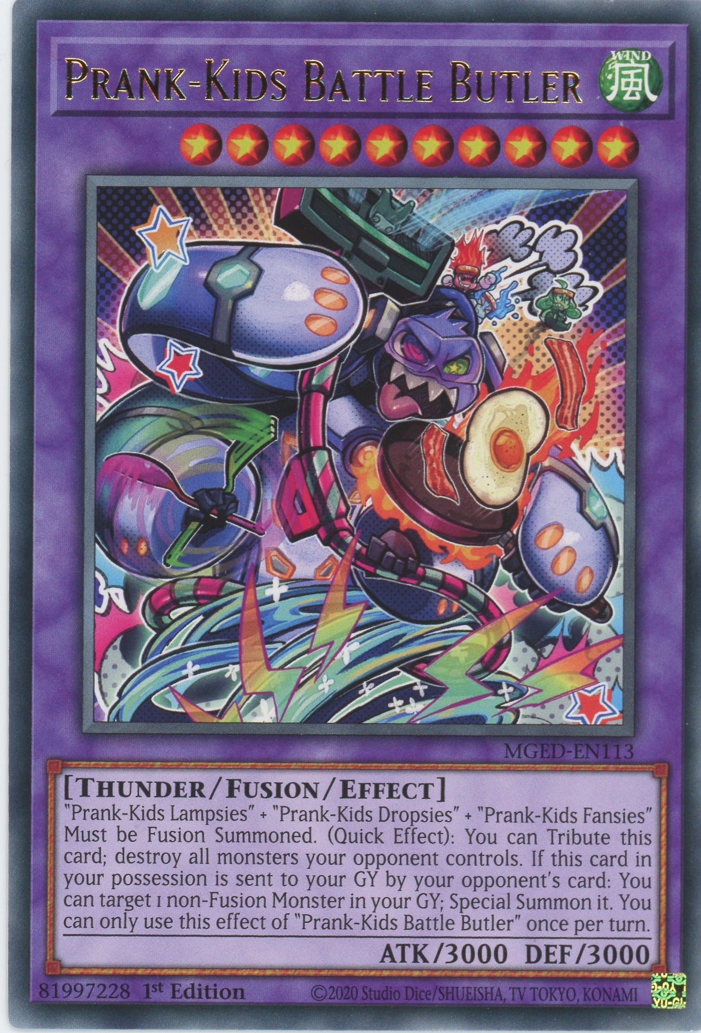 MGED-EN113 - Prank-Kids Battle Butler - Rare - Effect Fusion Monster - Maximum Gold El Dorado