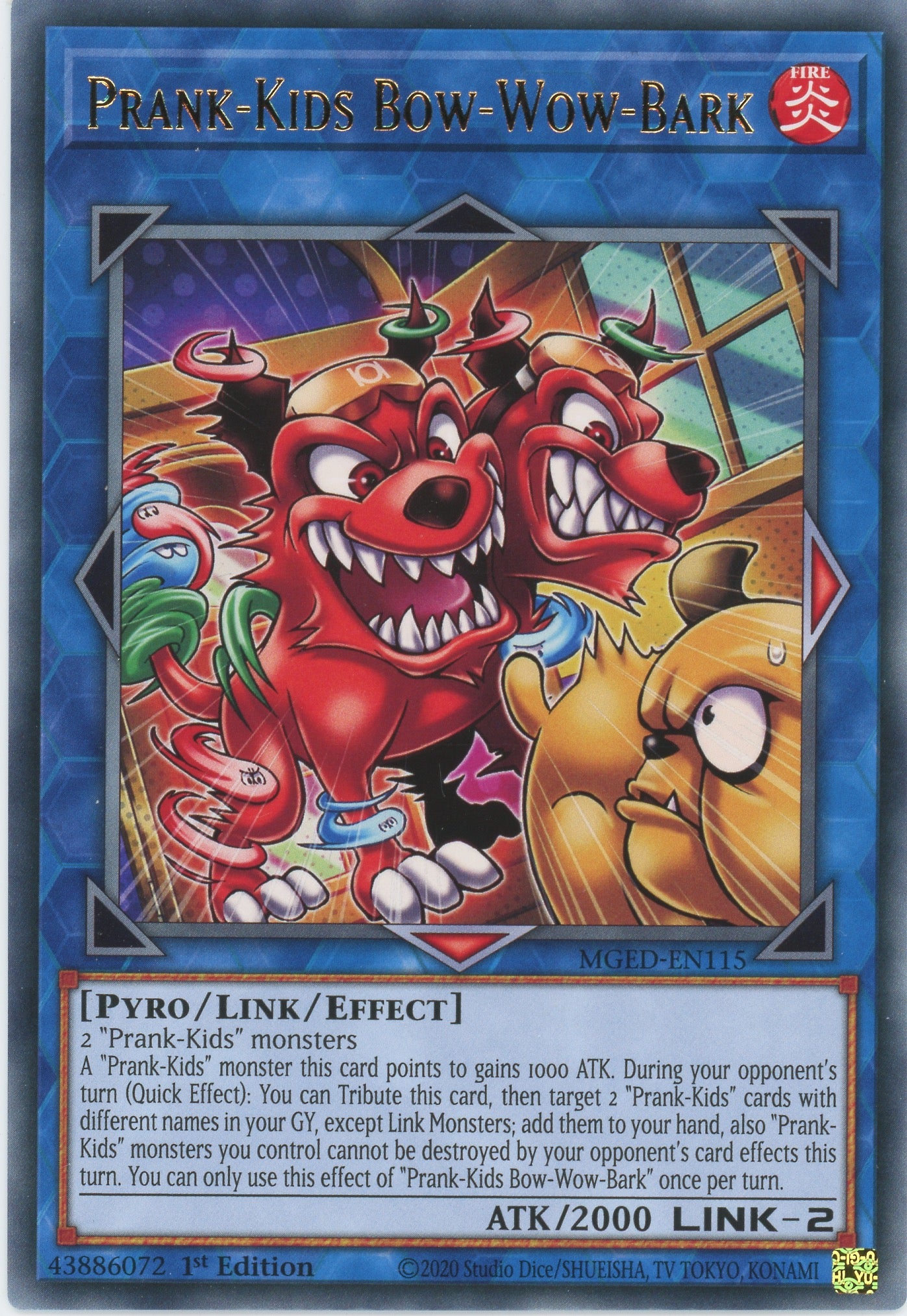 MGED-EN115 - Prank-Kids Bow-Wow-Bark - Rare - Effect Link Monster - Maximum Gold El Dorado