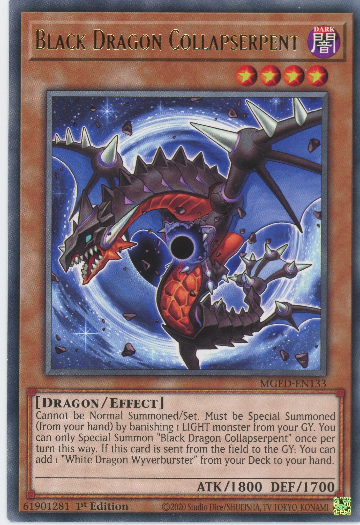 MGED-EN133 - Black Dragon Collapserpent - Rare - Effect Monster - Maximum Gold El Dorado