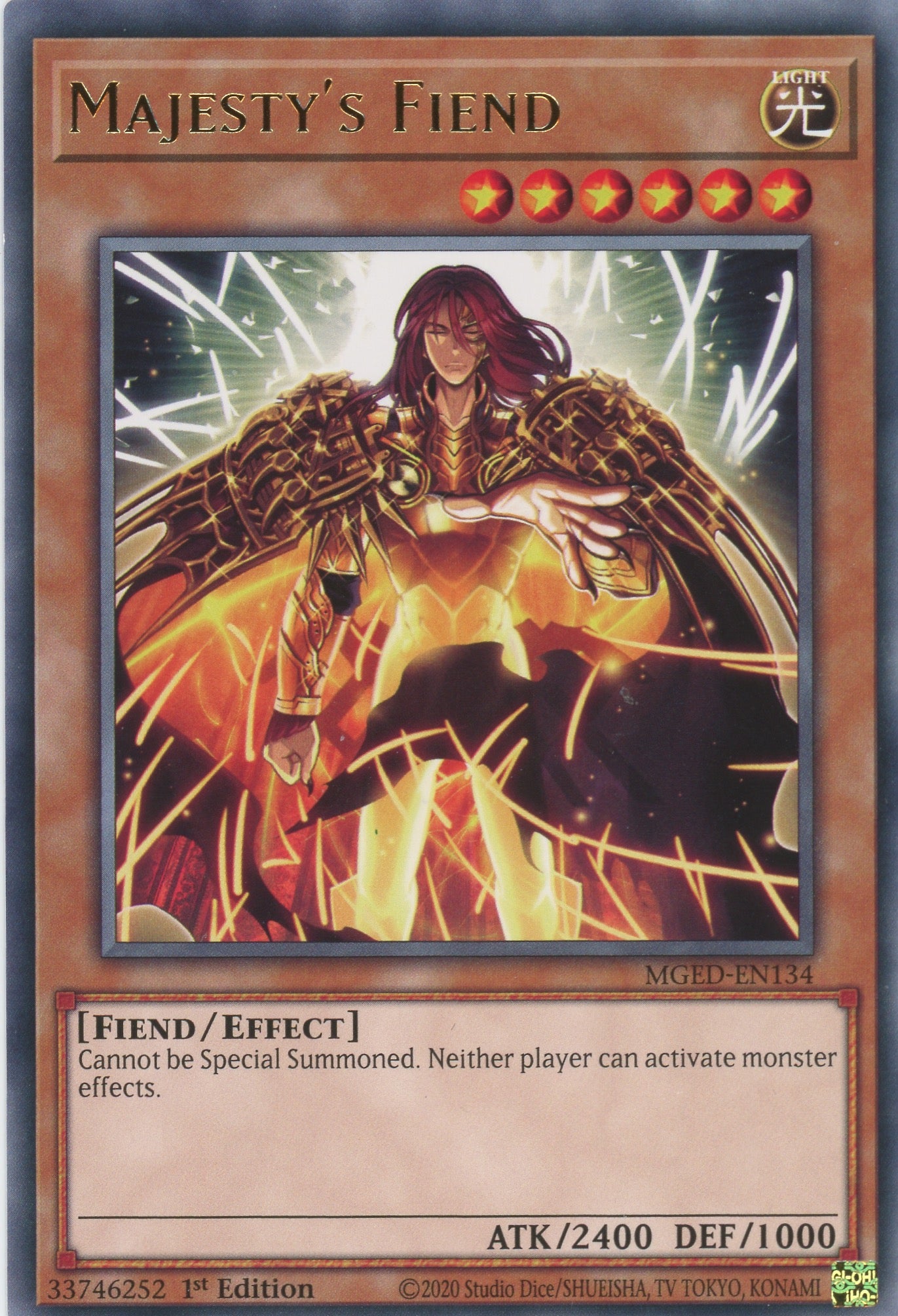 MGED-EN134 - Majesty's Fiend - Rare - Effect Monster - Maximum Gold El Dorado