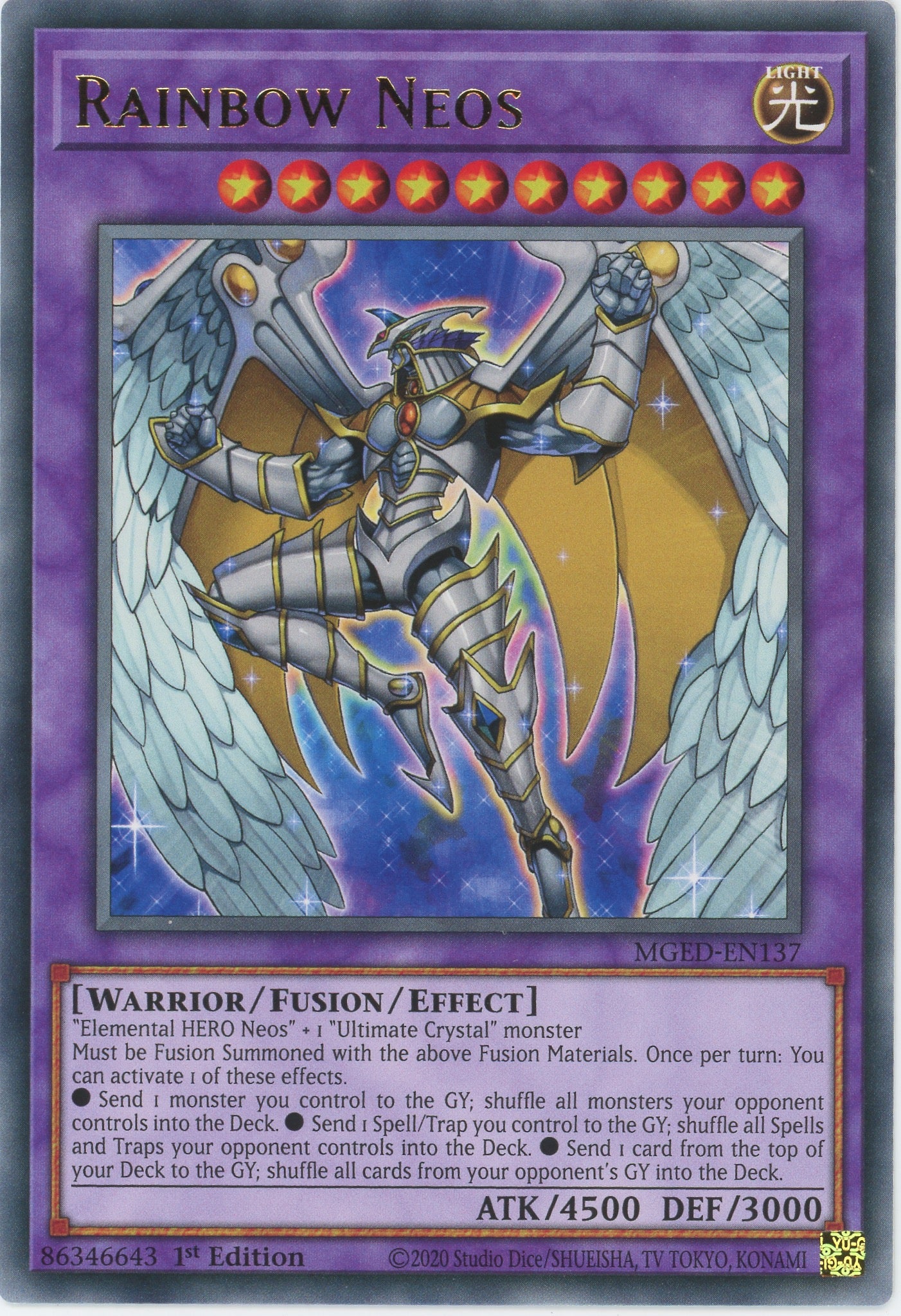 MGED-EN137 - Rainbow Neos - Rare - Effect Fusion Monster - Maximum Gold El Dorado