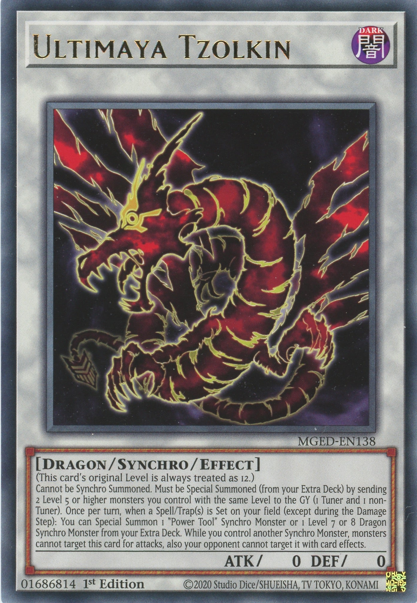 MGED-EN138 - Ultimaya Tzolkin - Rare - Effect Synchro Monster - Maximum Gold El Dorado