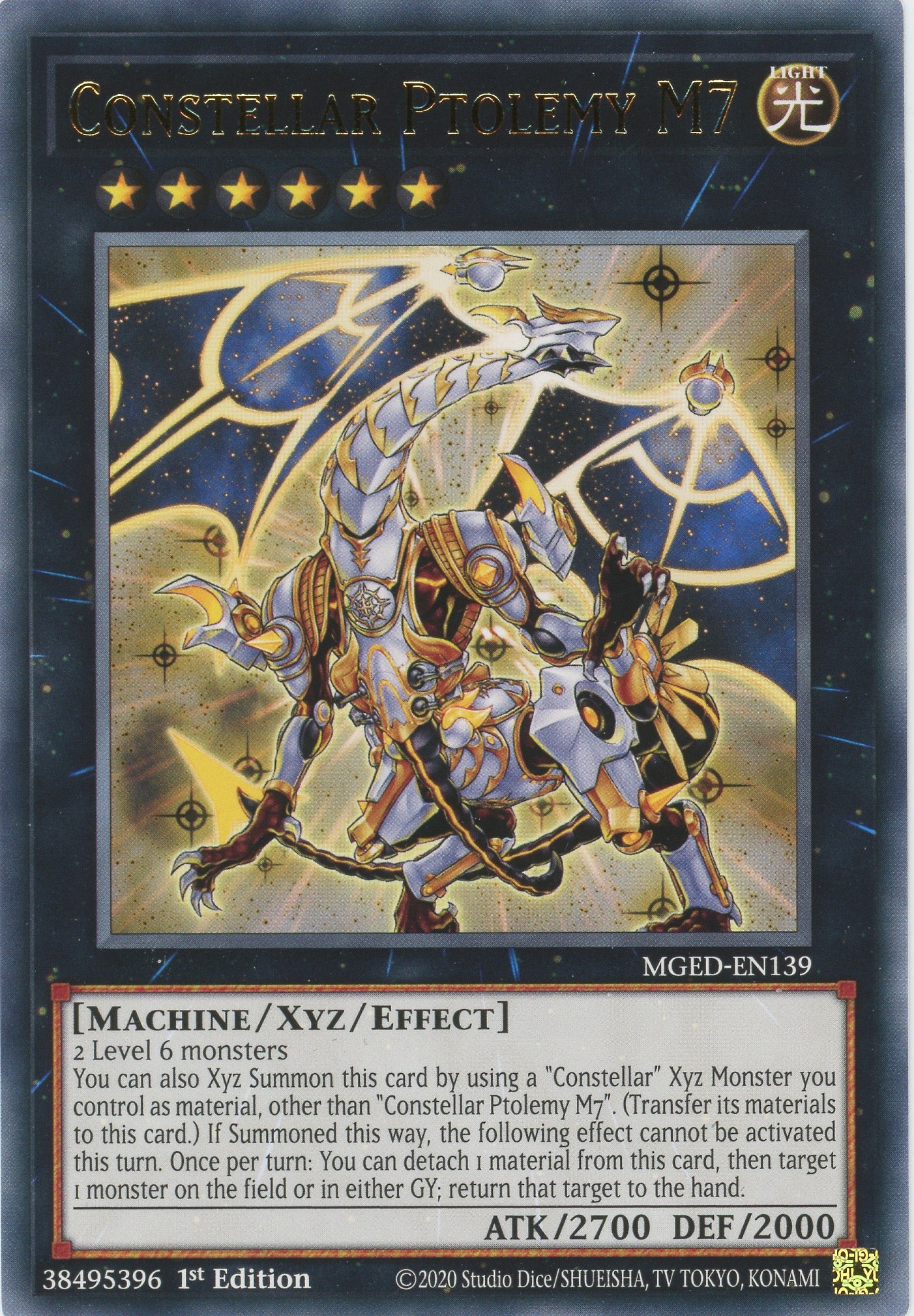 MGED-EN139 - Constellar Ptolemy M7 - Rare - Effect Xyz Monster - Maximum Gold El Dorado