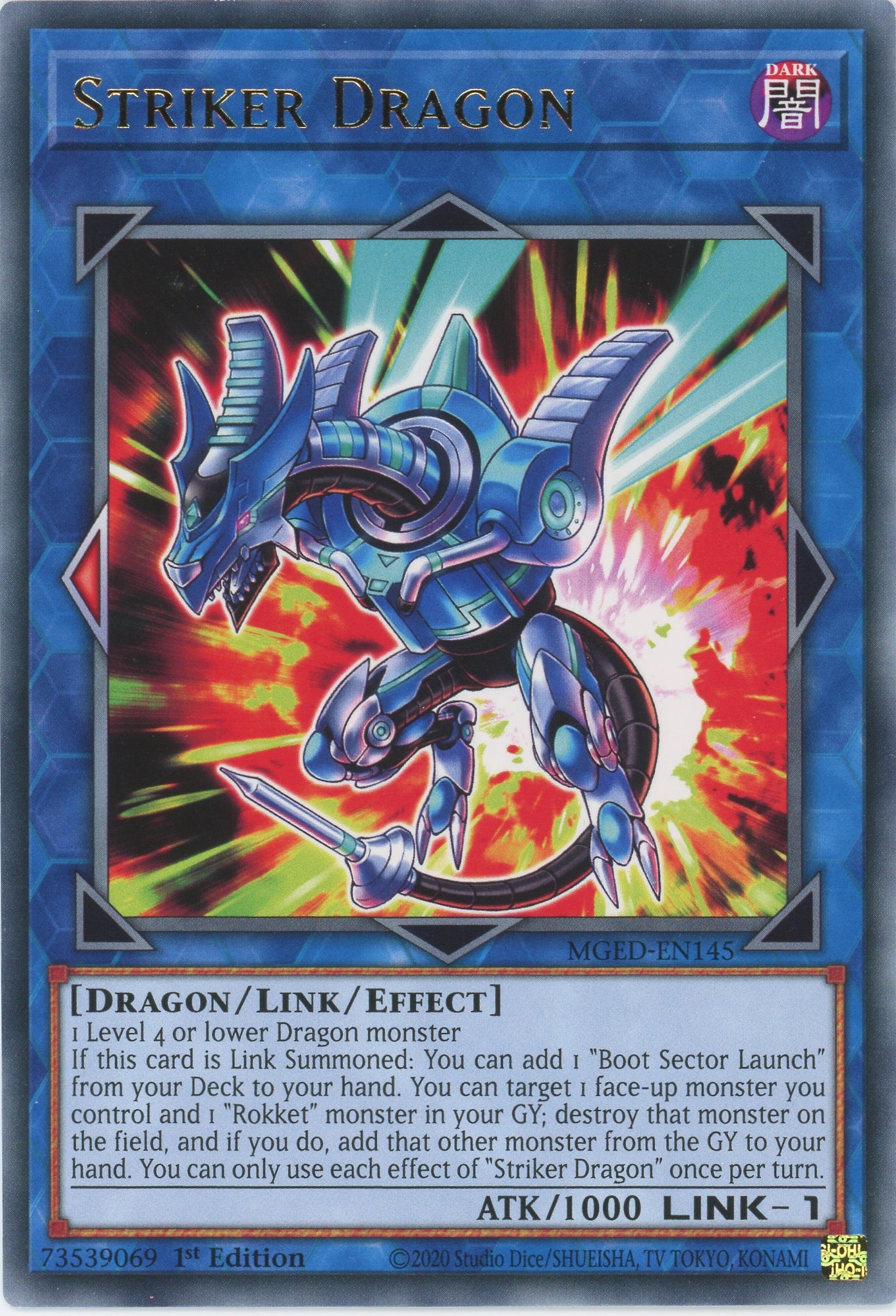 MGED-EN145 - Striker Dragon - Rare - Effect Link Monster - Maximum Gold El Dorado