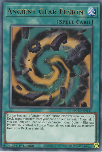 MGED-EN147 - Ancient Gear Fusion - Rare - Maximum Gold: El Dorado