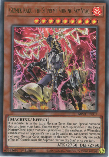 MP21-EN007 - Gizmek Kaku, the Supreme Shining Sky Stag - Ultra Rare - 2021 Tin of Ancient Battles