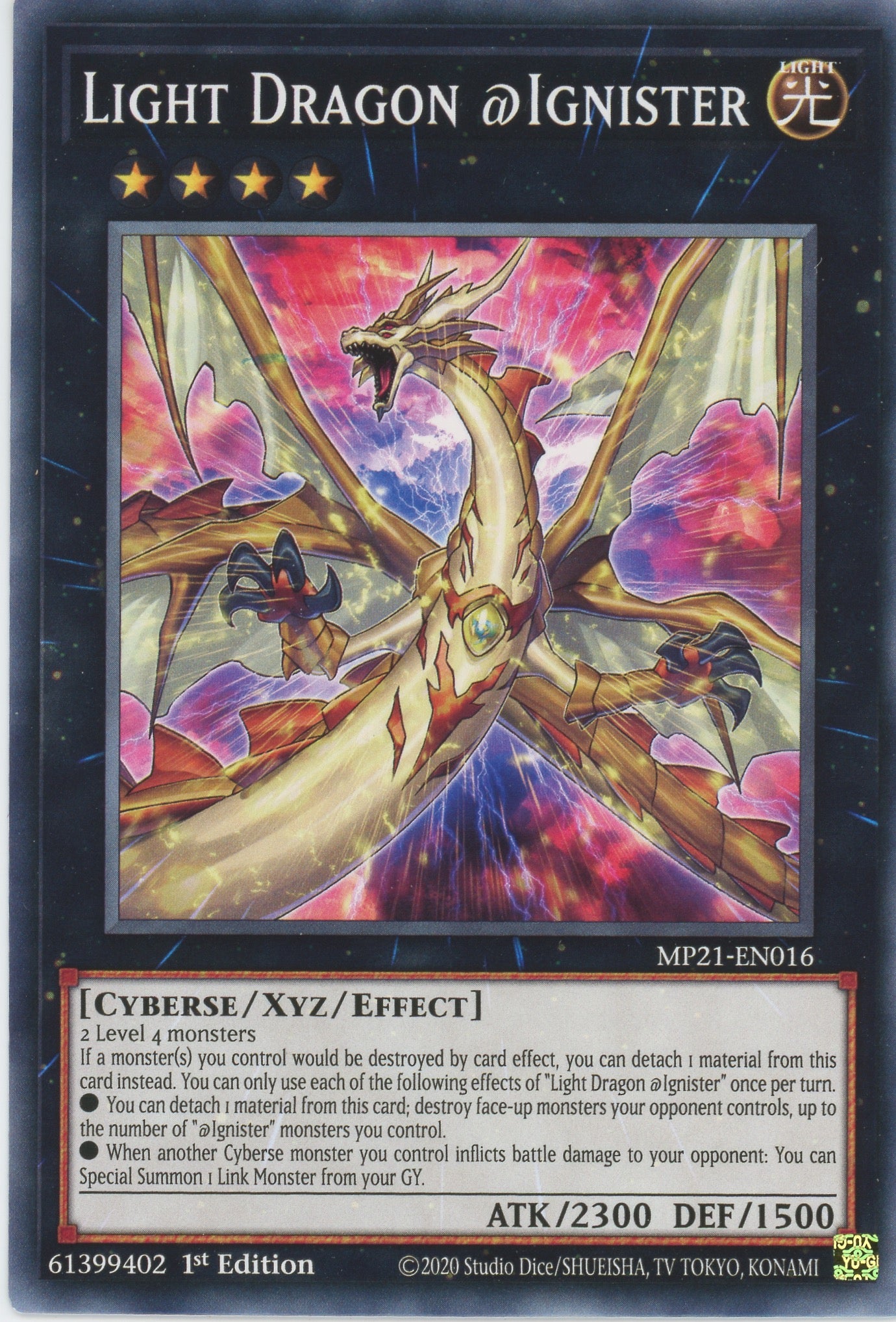 MP21-EN016 - Light Dragon @Ignister - Common - Effect Xyz Monster - Mega Pack 2021