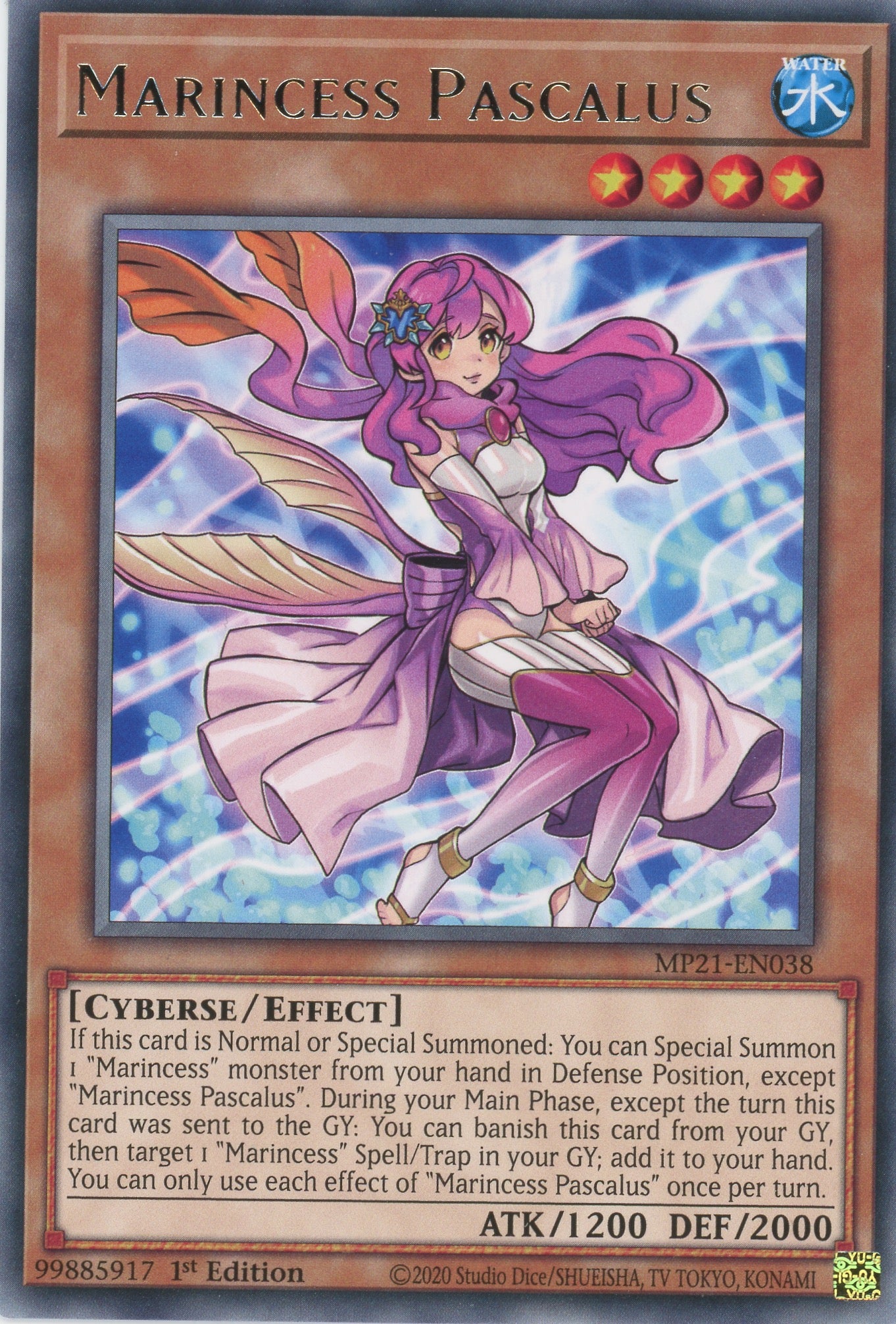 MP21-EN038 - Marincess Pascalus - Rare - Effect Monster - Mega Pack 2021