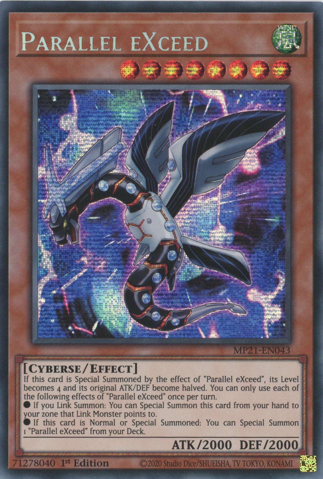 MP21-EN043 - Parallel eXceed - Prismatic Secret Rare - Effect Monster - Mega Pack 2021