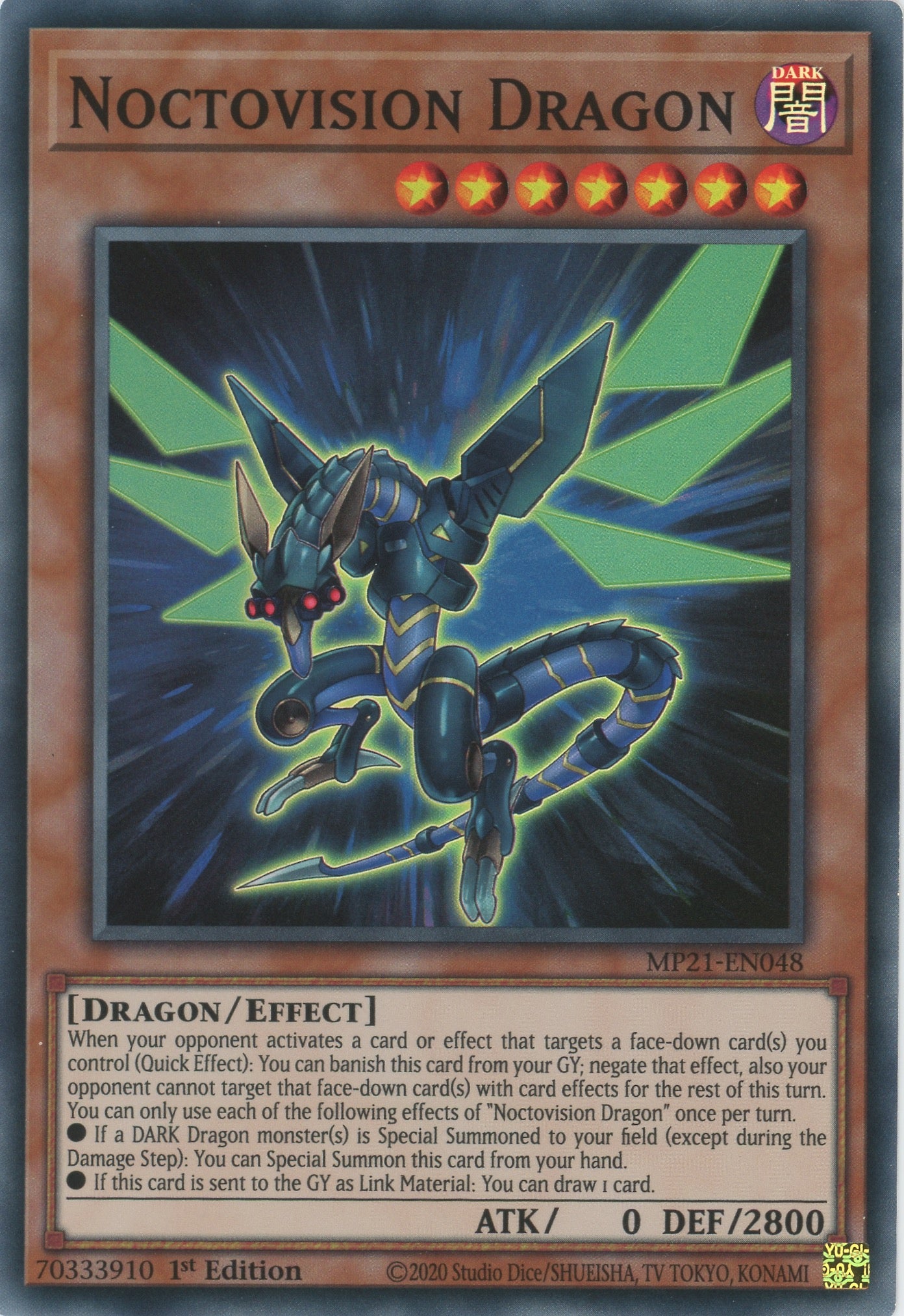 MP21-EN048 - Noctovision Dragon - Super Rare - Effect Monster - Mega Pack 2021