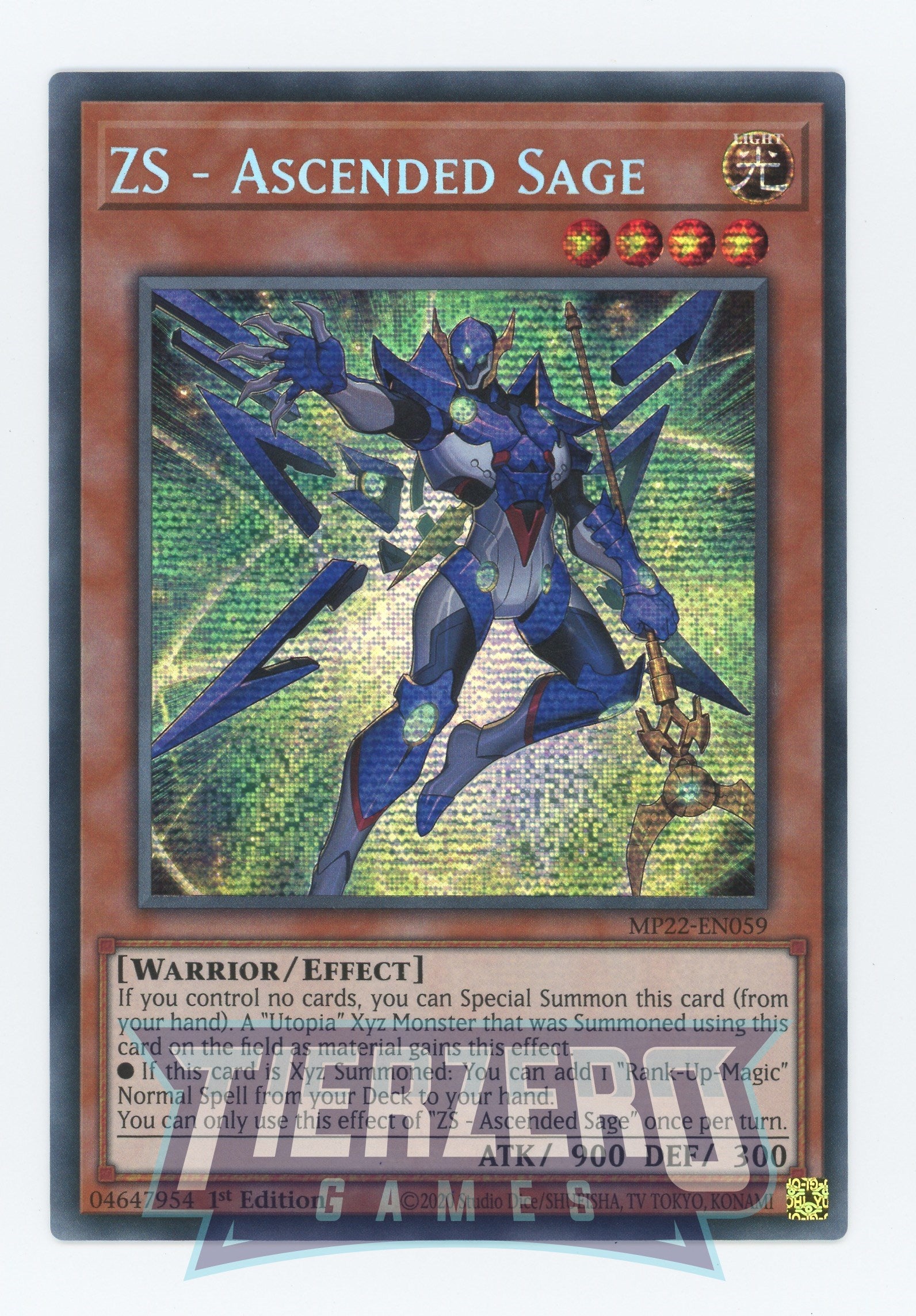 MP22-EN059 - ZS - Ascended Sage - Prismatic Secret Rare - Effect Monster - Mega Pack 2022