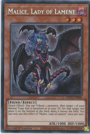 MP21-EN060 - Malice, Lady of Lament - Secret Rare - 2021 Tin of Ancient Battles
