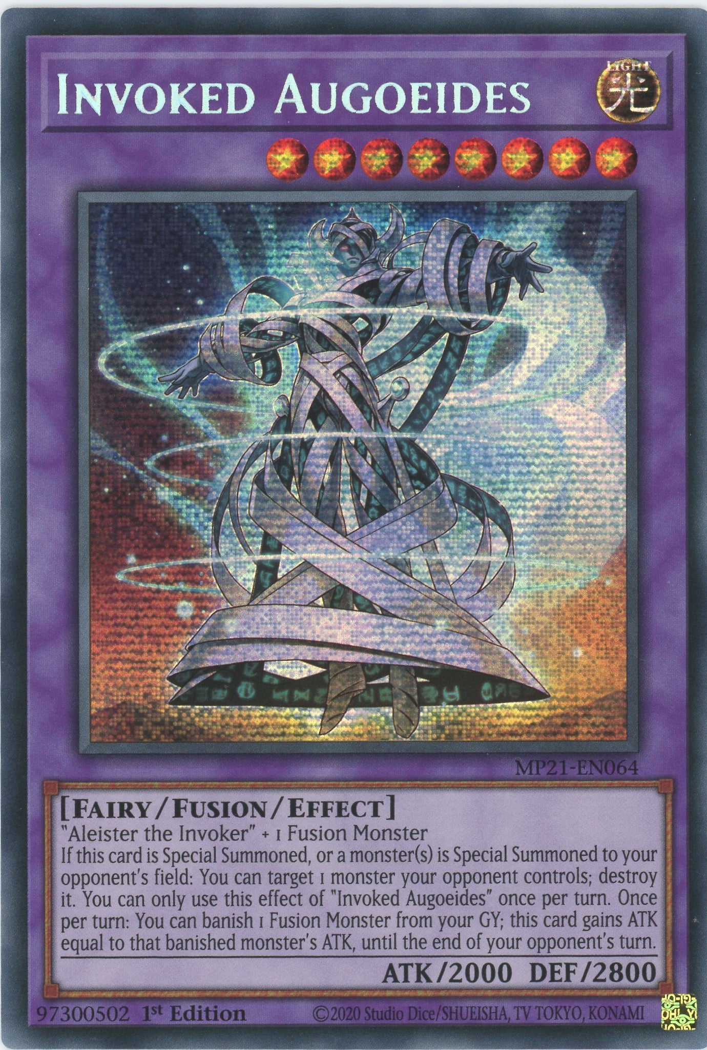 MP21-EN064 - Invoked Augoeides - Prismatic Secret Rare - Effect Fusion Monster - Mega Pack 2021