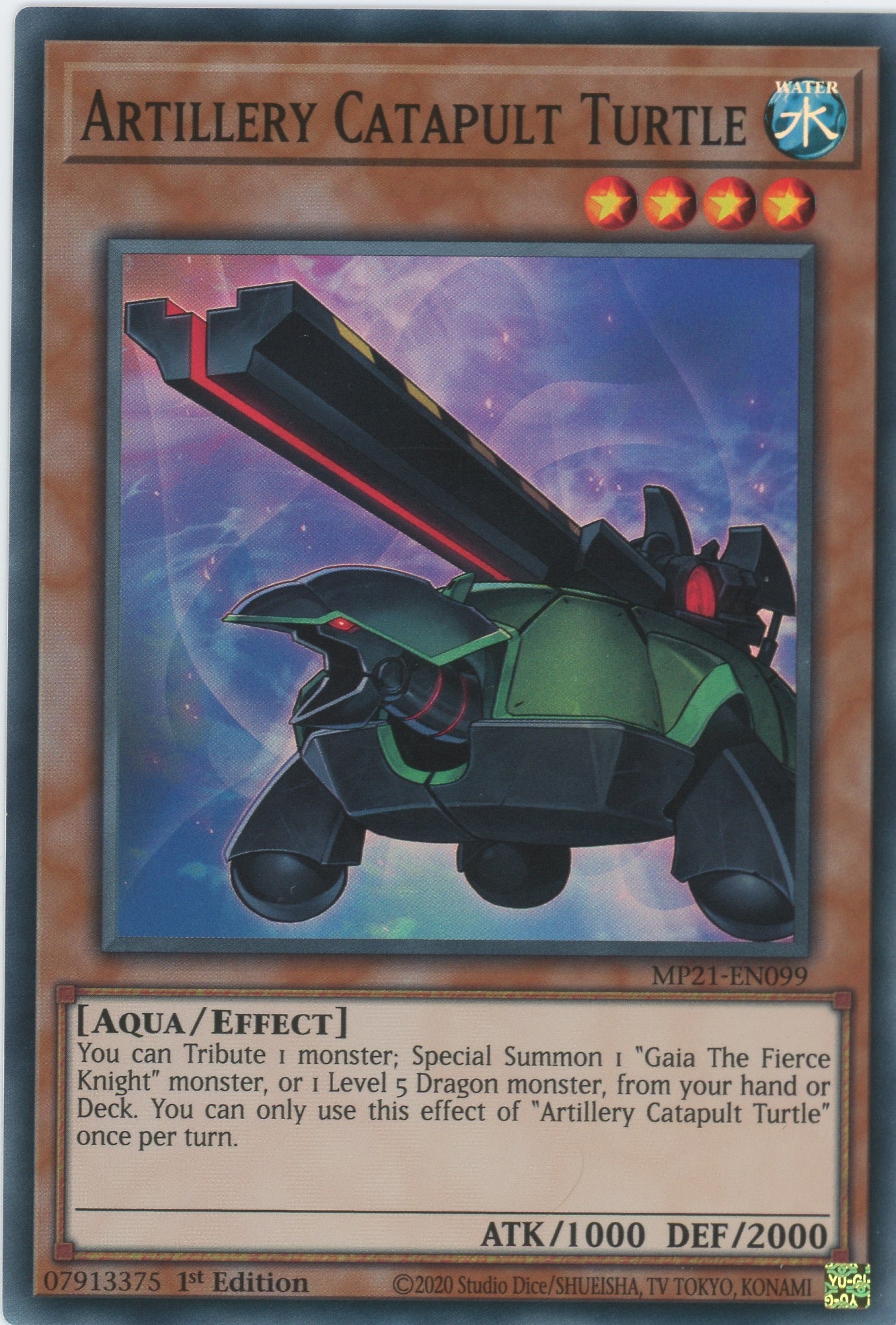 MP21-EN099 - Artillery Catapult Turtle - Super Rare - Effect Monster - Mega Pack 2021