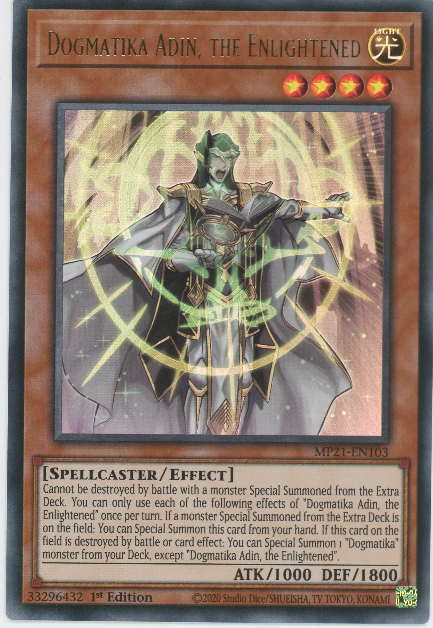 MP21-EN103 - Dogmatika Adin, the Enlightened - Ultra Rare - Effect Monster - Mega Pack 2021