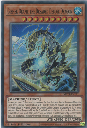 MP21-EN121 - Gizmek Okami, the Dreaded Deluge Dragon - Super Rare - 2021 Tin of Ancient Battles