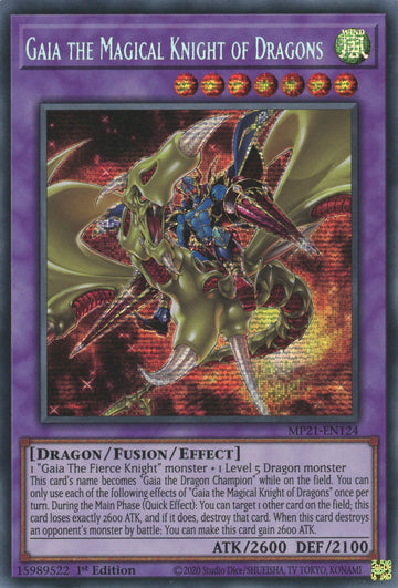 MP21-EN124 - Gaia the Magical Knight of Dragons - Secret Rare - 2021 Tin of Ancient Battles