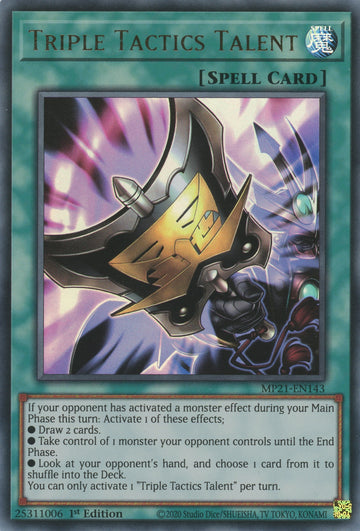 MP21-EN143 - Triple Tactics Talent - Ultra Rare - 2021 Tin of Ancient Battles