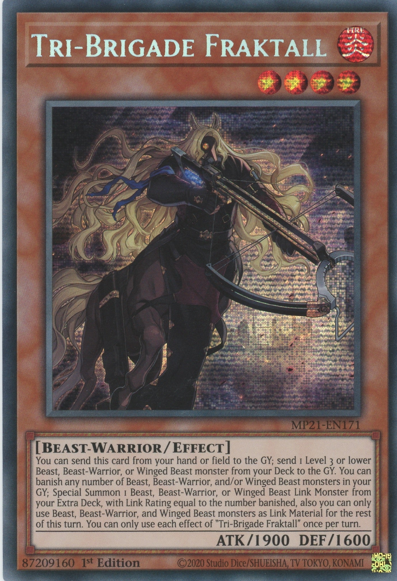 MP21-EN171 - Tri-Brigade Fraktall - Prismatic Secret Rare - Effect Monster - Mega Pack 2021