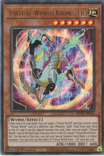 MP21-EN176 - Virtual World Kirin - Lili - Ultra Rare - 2021 Tin of Ancient Battles