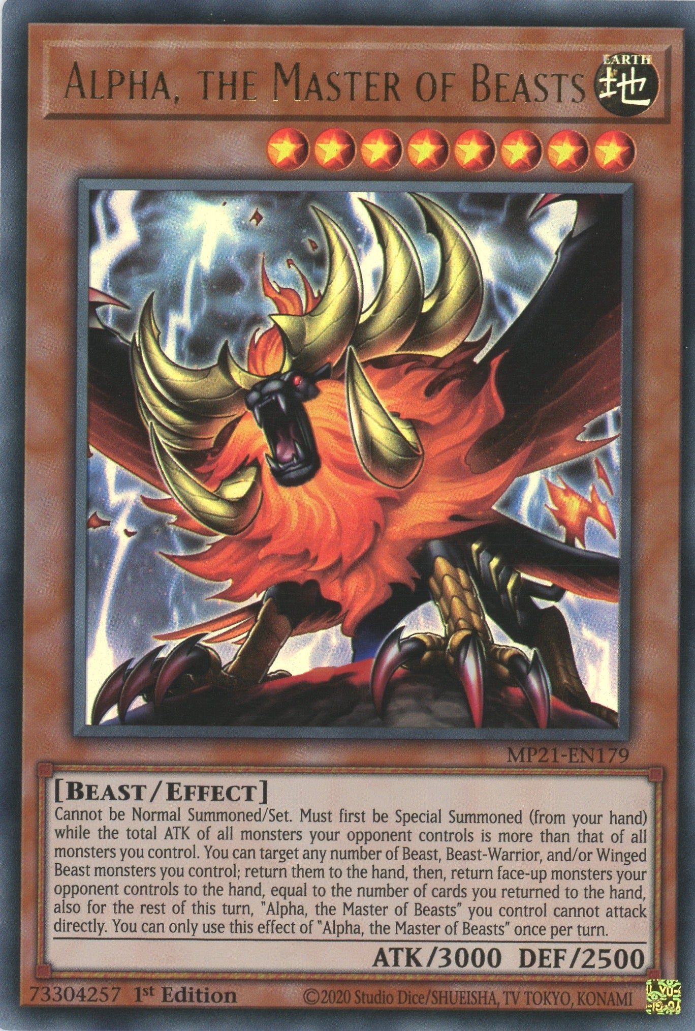 MP21-EN179 - Alpha, the Master of Beasts - Ultra Rare - Effect Monster - Mega Pack 2021