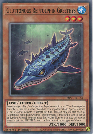 MP21-EN183 - Gluttonous Reptolphin Greethys - Common - 2021 Tin of Ancient Battles
