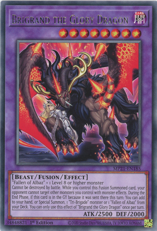 MP21-EN185 - Brigrand the Glory Dragon - Rare - Effect Fusion Monster - Mega Pack 2021