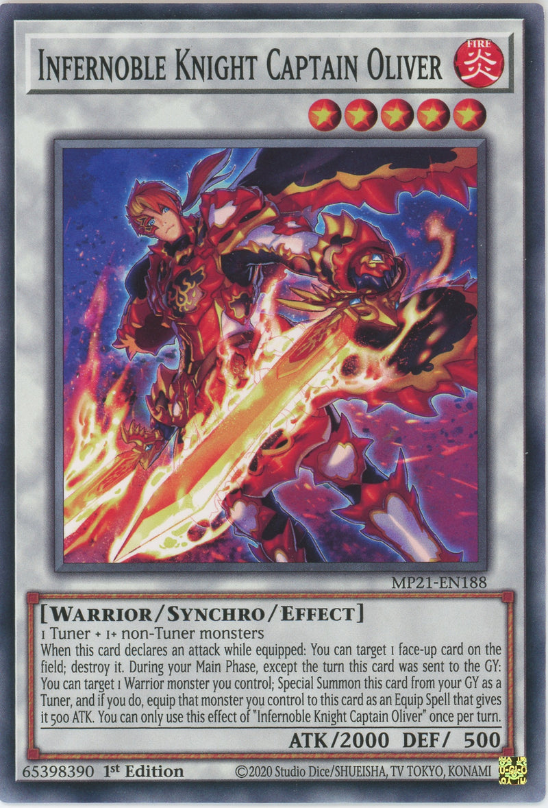 MP21-EN188 - Infernoble Knight Captain Oliver - Common - Effect Synchro Monster - Mega Pack 2021