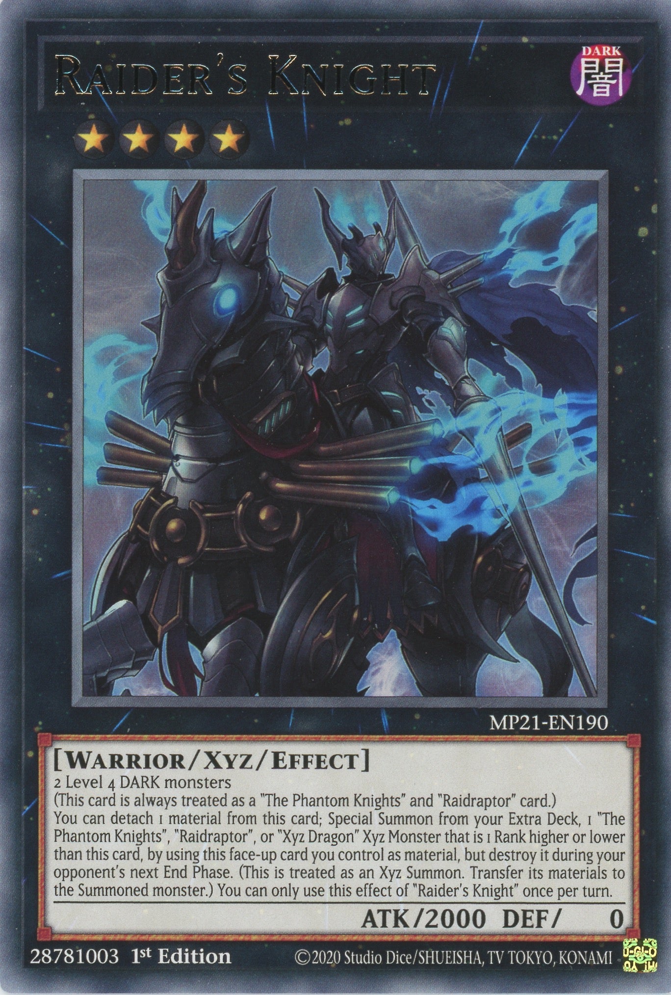 MP21-EN190 - Raider's Knight - Rare - Effect Xyz Monster - Mega Pack 2021