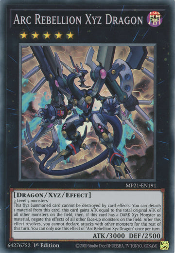 MP21-EN191 - Arc Rebellion Xyz Dragon - Super Rare - 2021 Tin of Ancient Battles