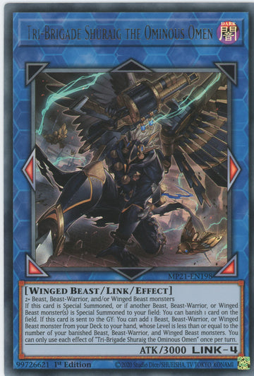 MP21-EN198 - Tri-Brigade Shuraig the Ominous Omen - Ultra Rare - 2021 Tin of Ancient Battles