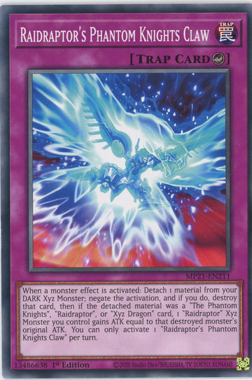 MP21-EN211 - Raidraptor's Phantom Knights Claw - Common - 2021 Tin of Ancient Battles