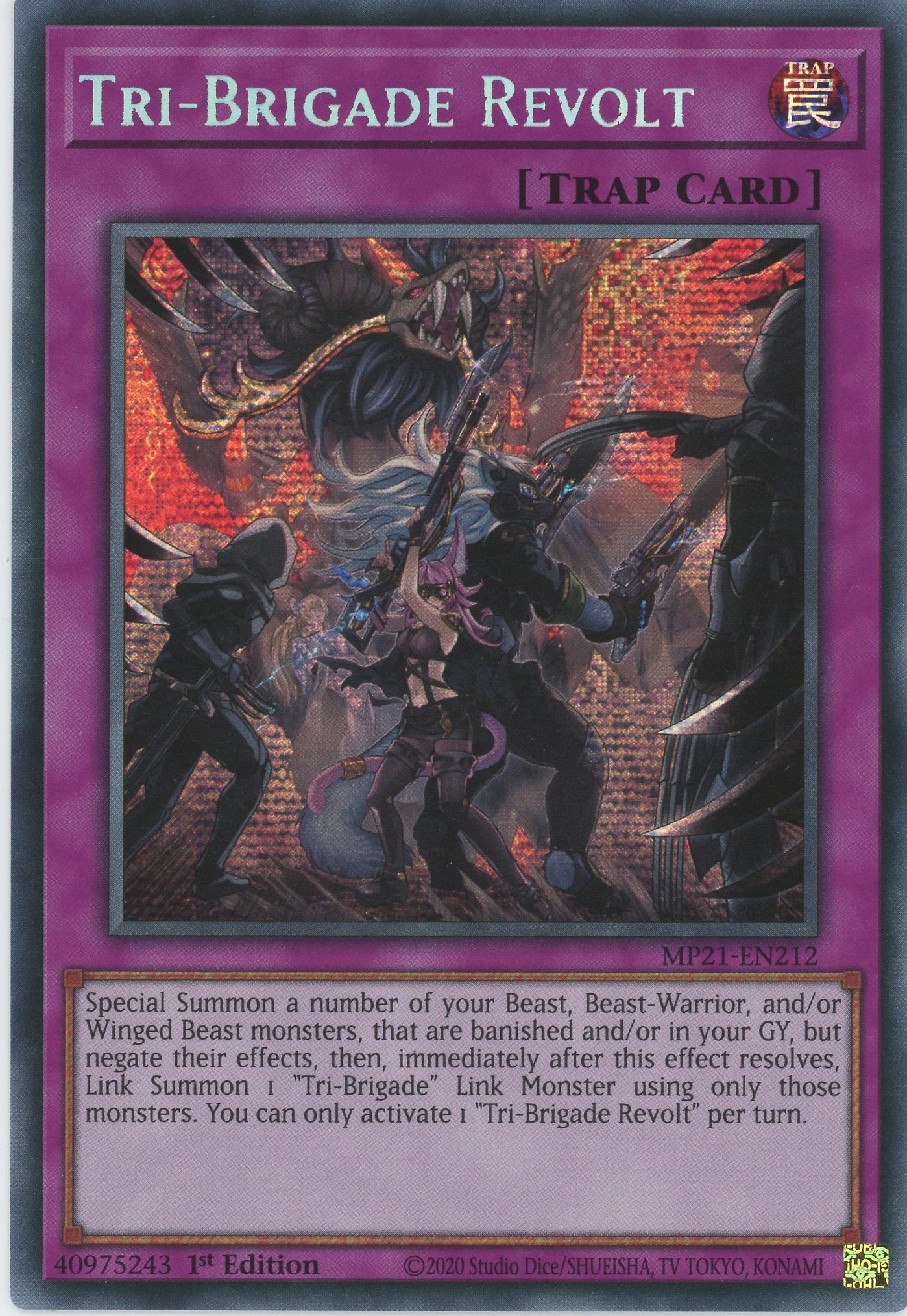 MP21-EN212 - Tri-Brigade Revolt - Prismatic Secret Rare - Normal Trap - Mega Pack 2021