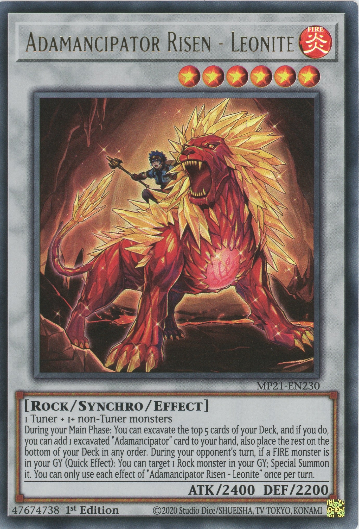 MP21-EN230 - Adamancipator Risen - Leonite - Ultra Rare - Effect Synchro Monster - Mega Pack 2021