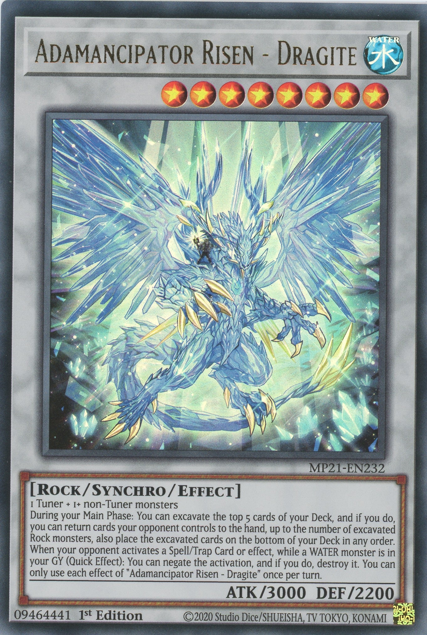 MP21-EN232 - Adamancipator Risen - Dragite - Ultra Rare - Effect Synchro Monster - Mega Pack 2021