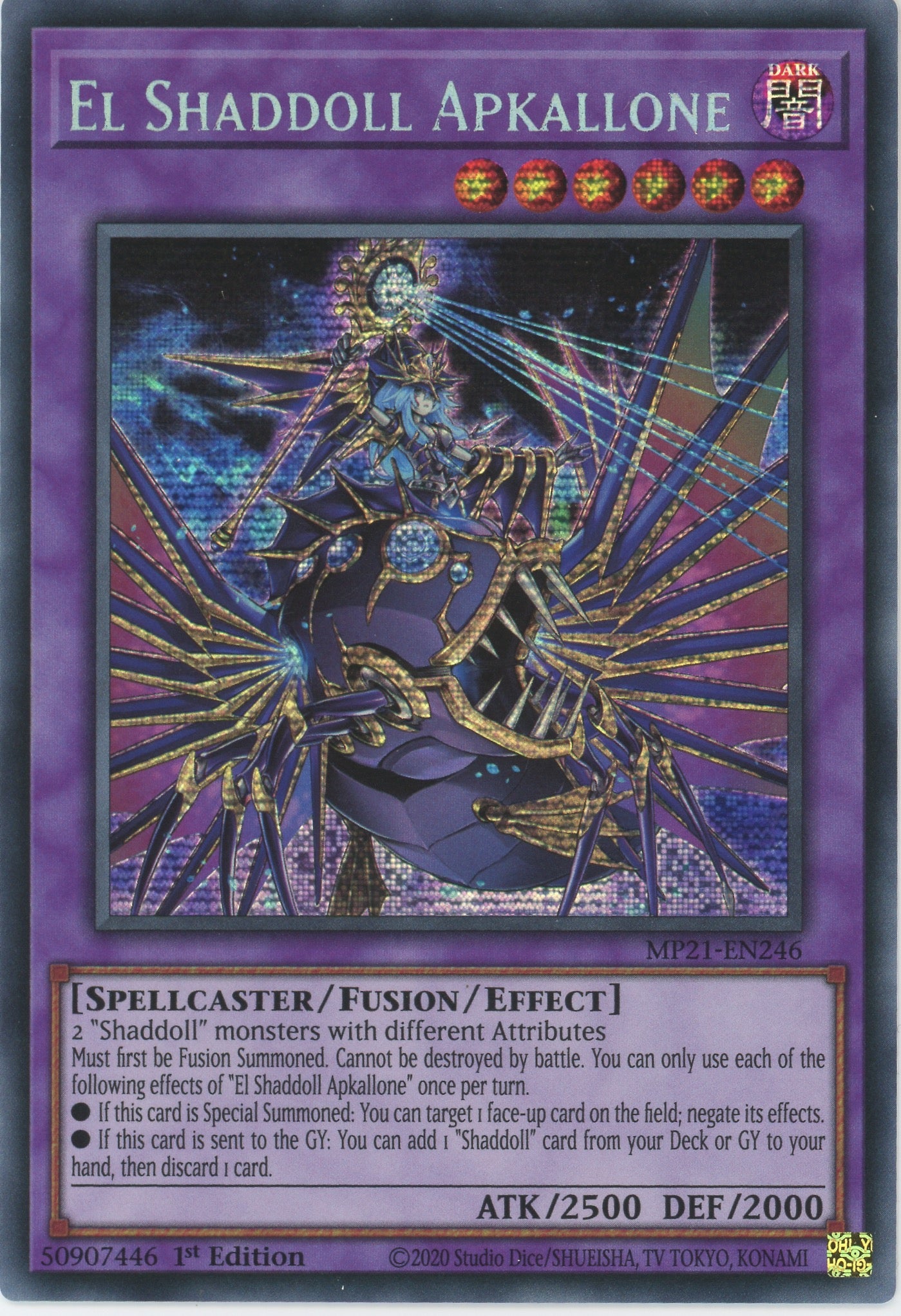 MP21-EN246 - El Shaddoll Apkallone - Prismatic Secret Rare - Effect Fusion Monster - Mega Pack 2021