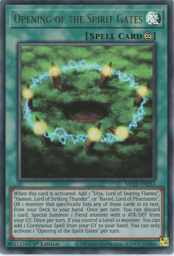 MP21-EN251 - Opening of the Spirit Gates - Ultra Rare - Continuous Spell - Mega Pack 2021