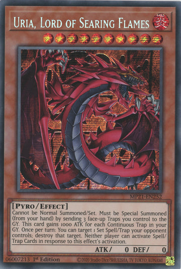 MP21-EN252 - Uria, Lord of Searing Flames - Secret Rare - 2021 Tin of Ancient Battles
