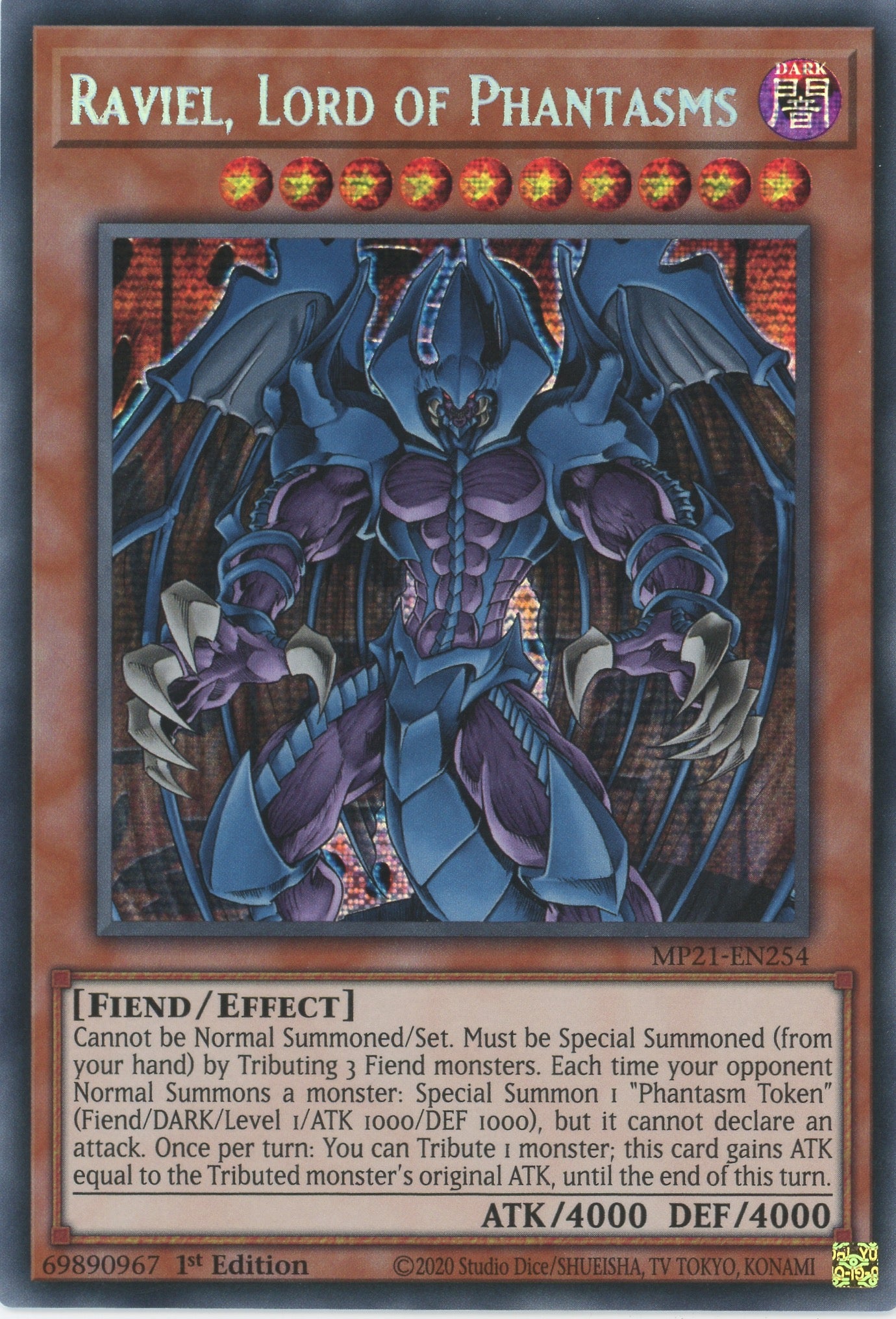 MP21-EN254 - Raviel, Lord of Phantasms - Prismatic Secret Rare - Effect Monster - Mega Pack 2021