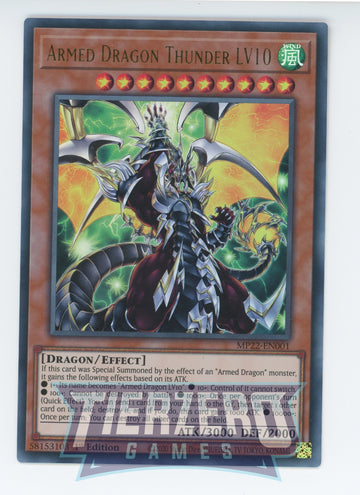 MP22-EN001 - Armed Dragon Thunder LV10 - Ultra Rare - 2022 Tin of the Pharaoh's Gods